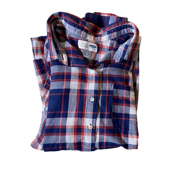 Old Navy Women’s Plaid Button Up Blouse - Picture 14 of 15